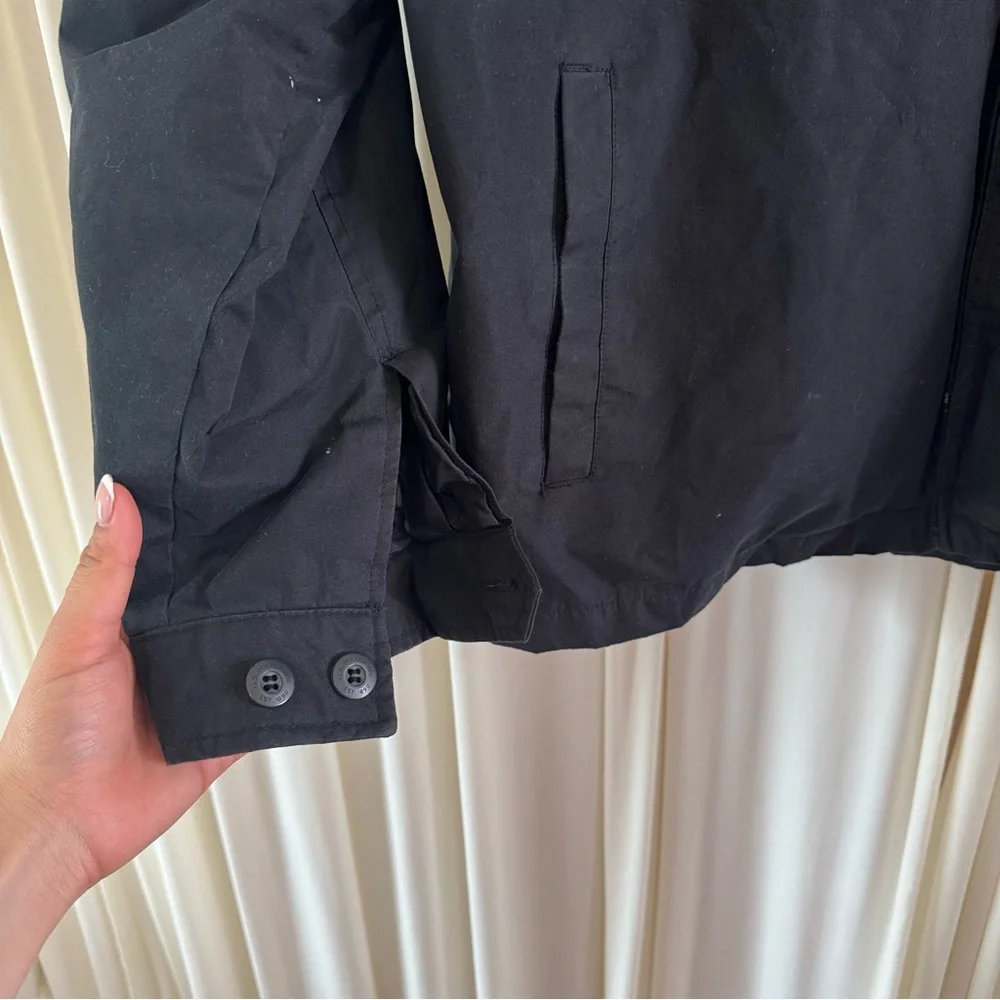 U.S. Polo Assn Black Jacket Harrington Lined Full Zip Water Resistant Size XL‎